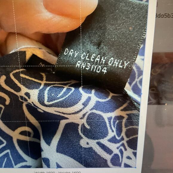 Madison Studio Blue & White Boho/Peasant/Cottage Tunic 6 - Picture 5 of 6